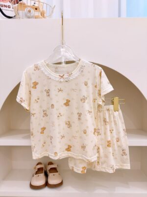 y1676 - Girl Casual Short-sleeves Set - 图片 2
