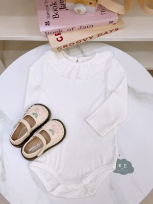 y1684 - Ruffled Collar Long-sleeves Romper - 图片 2
