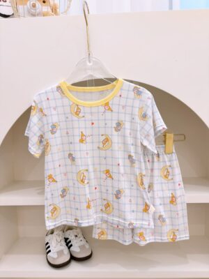 y1675 - Cartoon Casual Short-sleeves Set - 图片 4