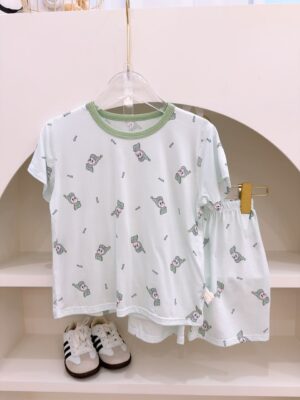 y1675 - Cartoon Casual Short-sleeves Set - 图片 5