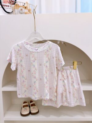 y1676 - Girl Casual Short-sleeves Set - 图片 6
