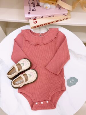 y1684 - Ruffled Collar Long-sleeves Romper - 图片 10