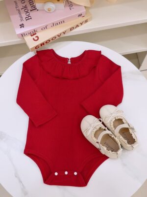 y1684 - Ruffled Collar Long-sleeves Romper - 图片 12