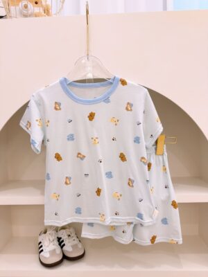 y1675 - Cartoon Casual Short-sleeves Set - 图片 14