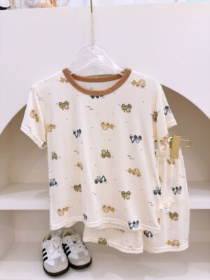y1675 - Cartoon Casual Short-sleeves Set - 图片 16