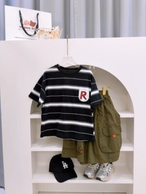 y1627 - R Stripe Boy Set - 图片 2