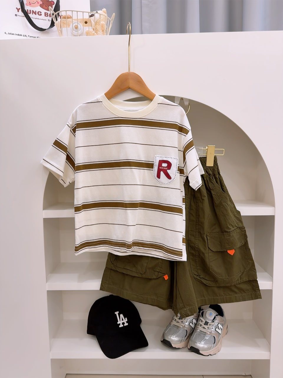 y1627 - R Stripe Boy Set