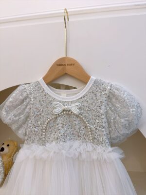 y1661 - Silver Sequins Dress - 图片 5