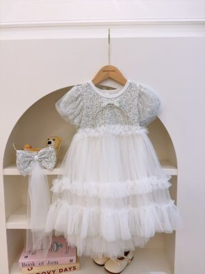 y1661 - Silver Sequins Dress - 图片 6