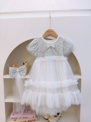 y1661 - Silver Sequins Dress - 图片 7