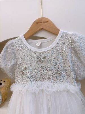 y1661 - Silver Sequins Dress - 图片 8