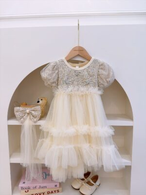 y1662 - Gold Sequins Dress - 图片 5
