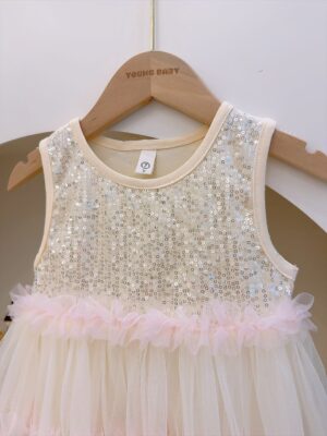 y1665 - Sequins Color Sleeveless Dress - 图片 3