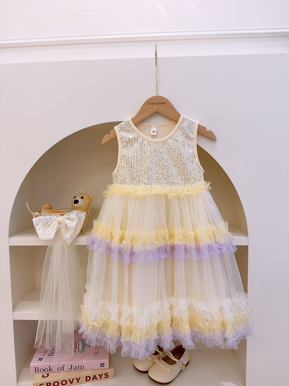 y1665 - Sequins Color Sleeveless Dress