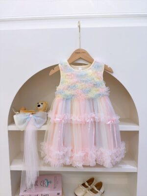 y1667 - Color Smudge Dress - 图片 2