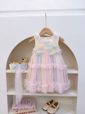 y1667 - Color Smudge Dress - 图片 3