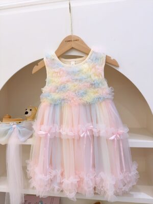 y1667 - Color Smudge Dress - 图片 5