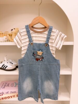 y1694 - DOY Bear Overall Set - 图片 1