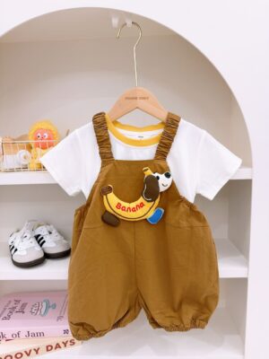 y1698 - Banana Dog Overall Set - Image 2