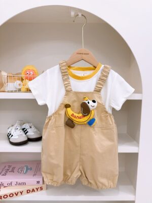 y1698 - Banana Dog Overall Set - Image 1