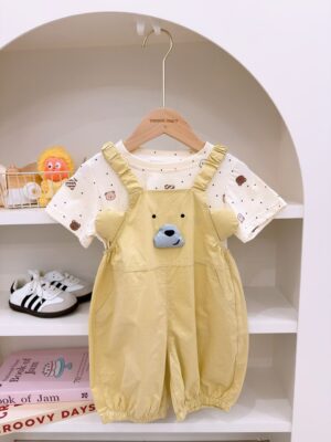 y1699 - Cute Bear Overall Set