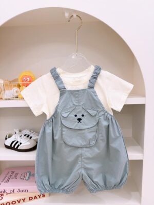 y1703 - Puppy Dog Overall Set - 图片 2
