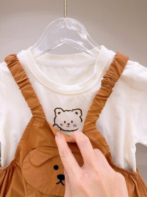 y1703 - Puppy Dog Overall Set - 图片 4