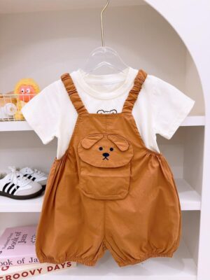 y1703 - Puppy Dog Overall Set