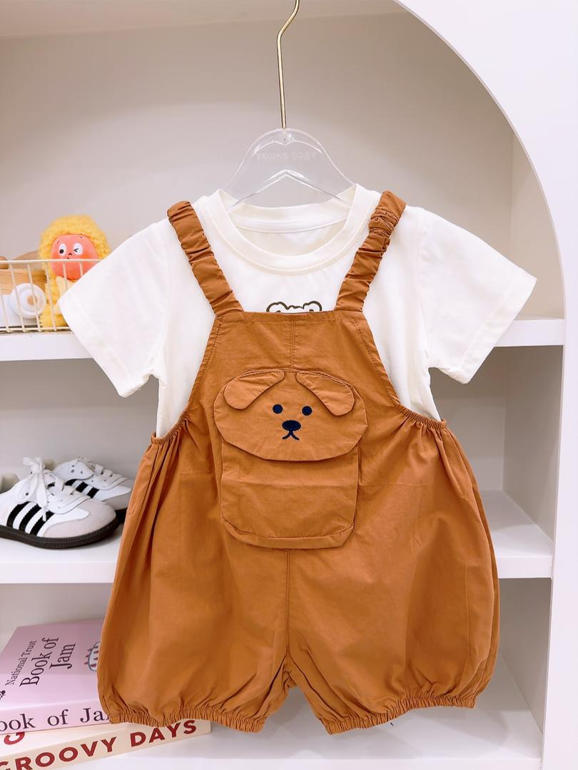 y1703 - Puppy Dog Overall Set