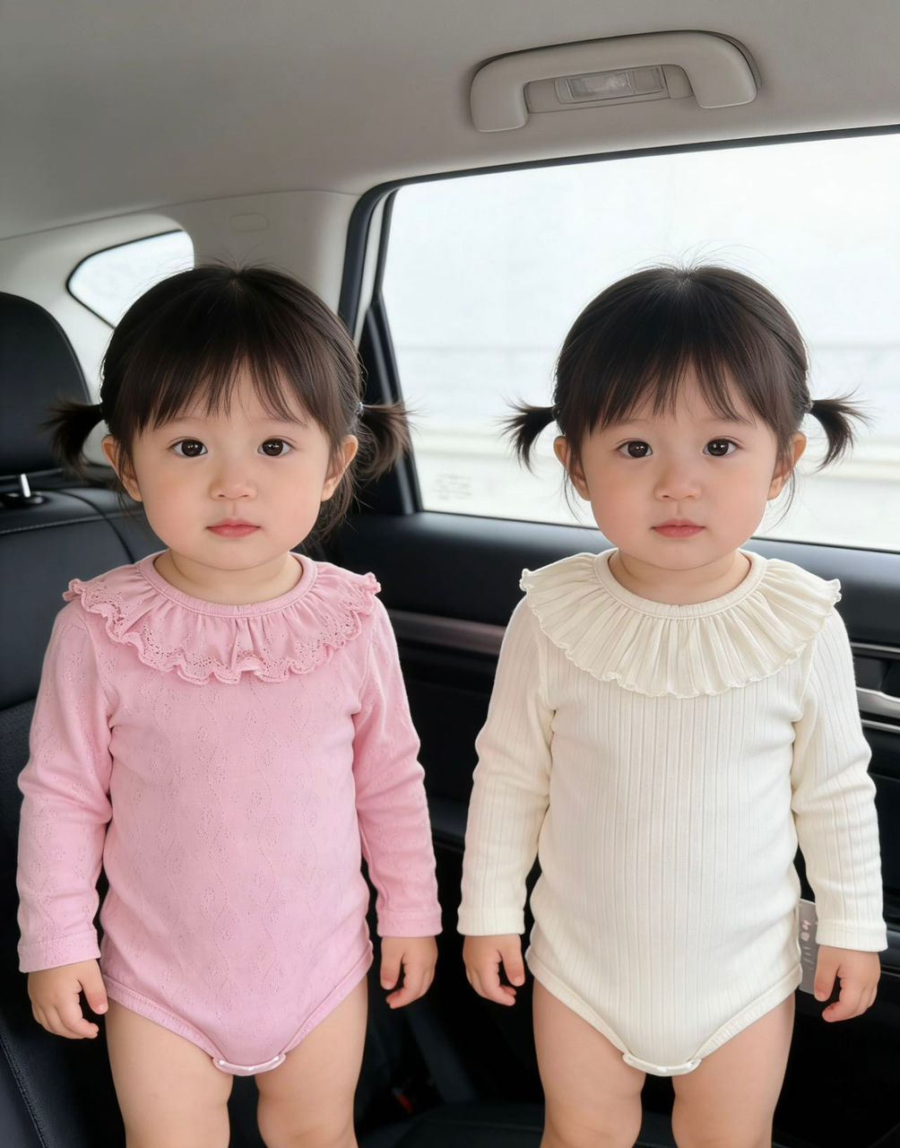 y1684 - Ruffled Collar Long-sleeves Romper