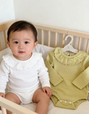 y1684 - Ruffled Collar Long-sleeves Romper - 图片 21