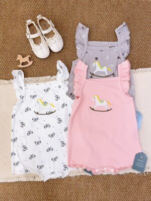 y1712 - Baby Girl Cartoon Flying Sling Jumper