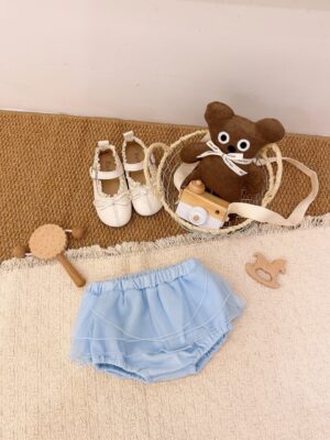 y1611 - Bling Bling Cartoon Gauze Skirt Set - 图片 3