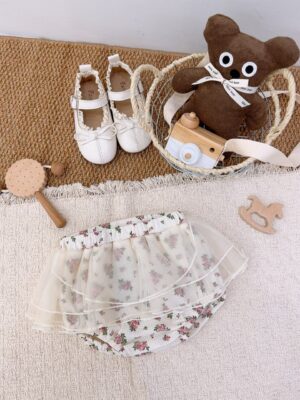 y1611 - Bling Bling Cartoon Gauze Skirt Set - 图片 5