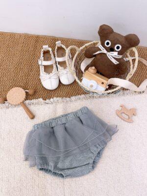 y1611 - Bling Bling Cartoon Gauze Skirt Set - 图片 7