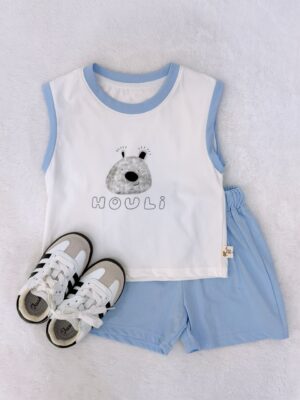 y1691 - Cute Cartoon Vest Set - 图片 2