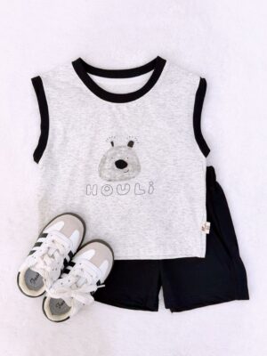 y1691 - Cute Cartoon Vest Set - 图片 3