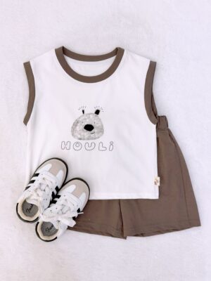 y1691 - Cute Cartoon Vest Set - 图片 4