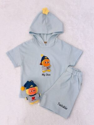 y1706 - Preorder Twinkle Twinkle Crush On You Hoodies Short Pants Set 预购 - 图片 7