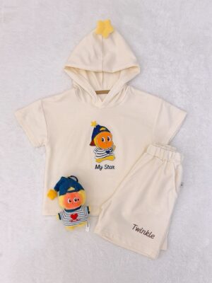 y1706 - Preorder Twinkle Twinkle Crush On You Hoodies Short Pants Set 预购 - 图片 8
