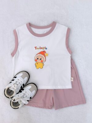 y1691 - Cute Cartoon Vest Set - 图片 1