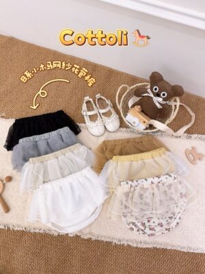 y1611 - Bling Bling Cartoon Gauze Skirt Set - 图片 1
