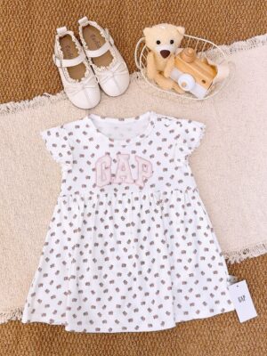 y1740 - Baby Girl Floral Romper Dress - Image 7