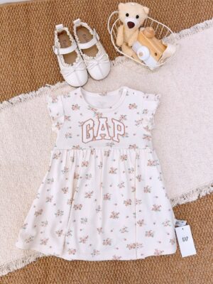 y1740 - Baby Girl Floral Romper Dress - Image 8