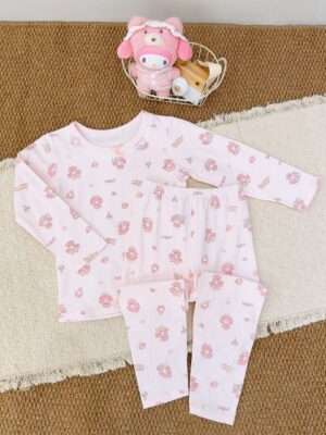 y1742 - Girl Full Print Lycra Sleepwear Pajamas - 图片 7