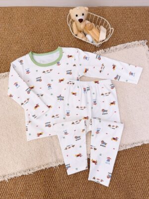 y1741 - Boy Full Print Lycra Sleepwear Pajamas - 图片 16