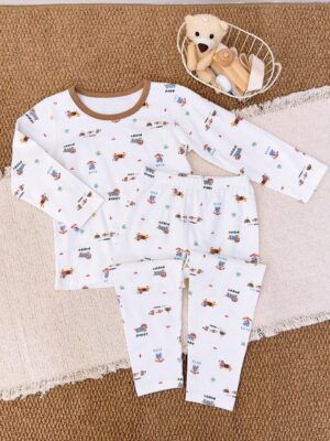 y1741 - Boy Full Print Lycra Sleepwear Pajamas - 图片 15