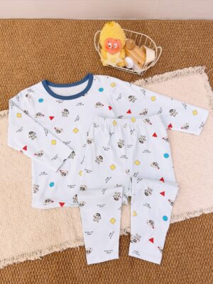 y1741 - Boy Full Print Lycra Sleepwear Pajamas - 图片 9
