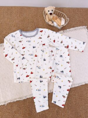 y1741 - Boy Full Print Lycra Sleepwear Pajamas - 图片 7