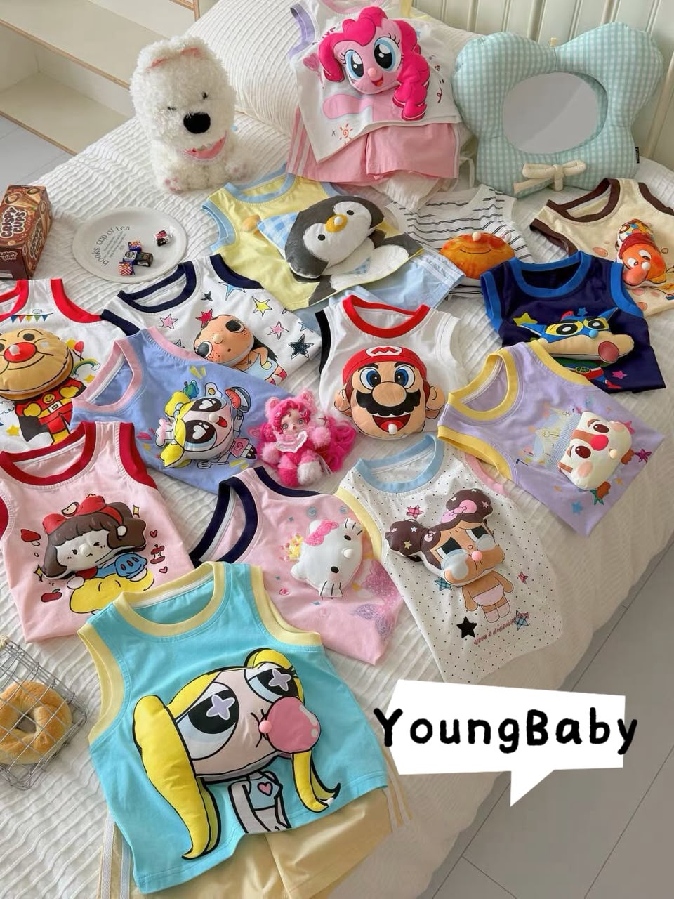 y1729 - 3D Blow Bubbles Sleeveless Set